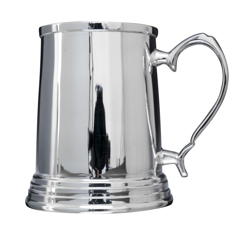 Shiny Silver Medium Edwardian Tankard