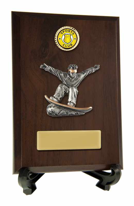 Plaque with Snowboard Trim