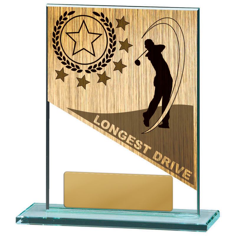 Golf Glass Trophy 170mm