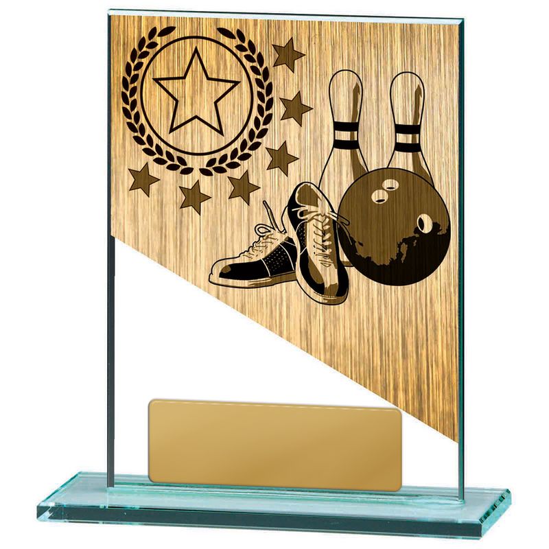 Ten Pin Bowling Glass Trophy 170mm