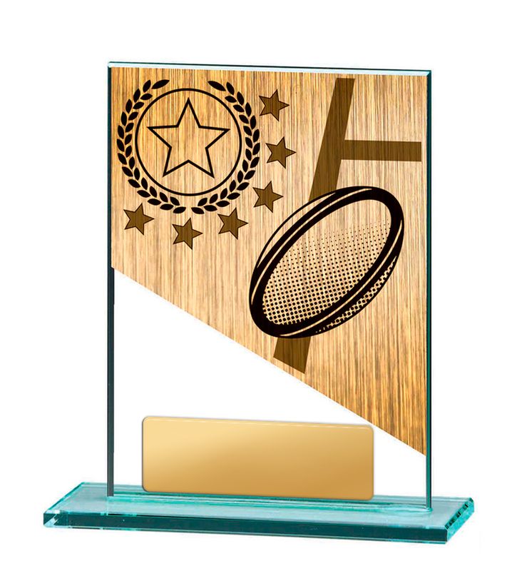 Rugby Glass Trophy 170mm