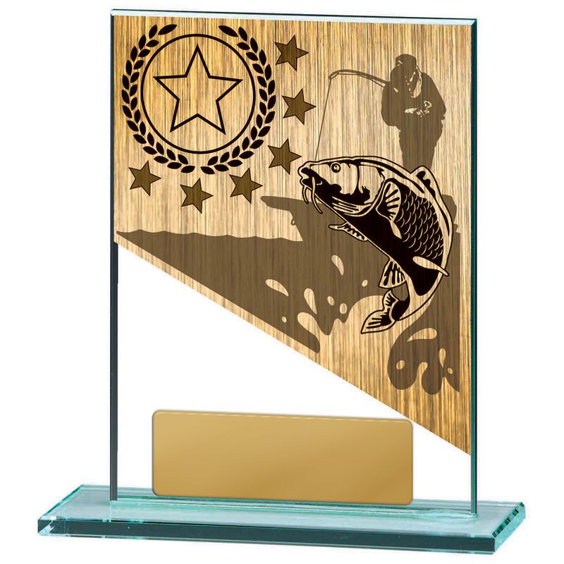 Fishing Glass Trophy 170mm